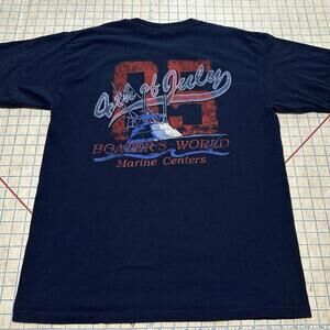 Vintage Boaters World Men’s Fourth Of July 4th Marine T Shirt Large Fishing Y2K